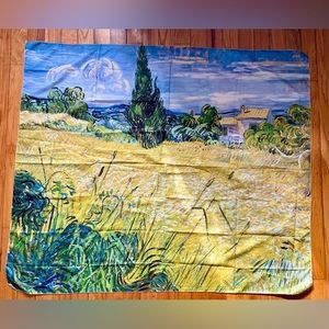 Van Gogh “Green Wheat Field with Cypress” wall tapestry, 58”x48”, NWOT
